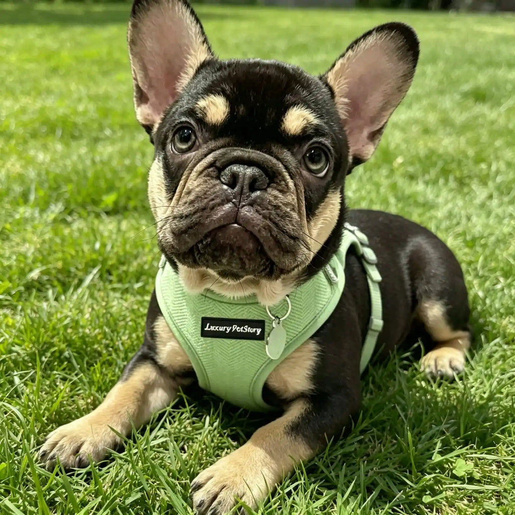 Mint Green Herringbone Mesh Dog Harness | Eco-Friendly OEM Pet Supply Manufacturer