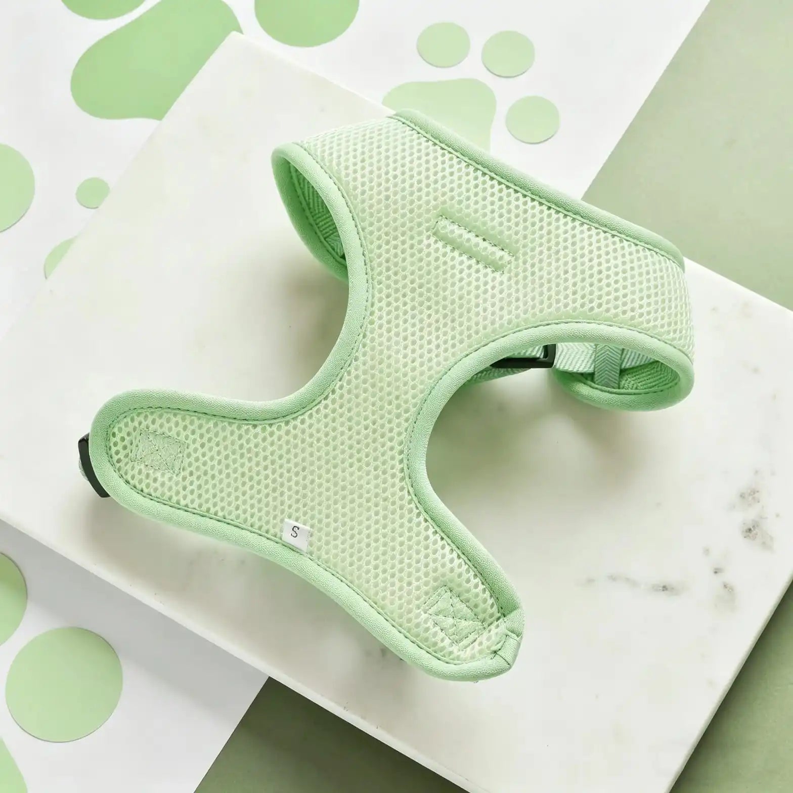 Mint Green Herringbone Mesh Dog Harness | Eco-Friendly OEM Pet Supply Manufacturer