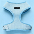 Light Blue Herringbone Mesh Dog Harness for Small Dogs | Breathable OEM Pet Vest Manufacturer